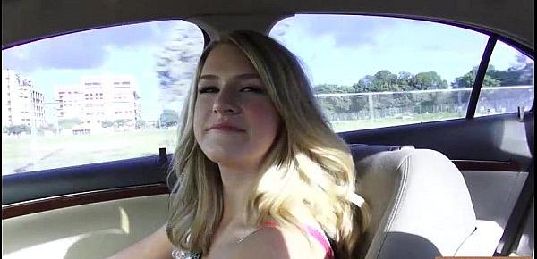  Beautiful teen babe Dixie Belle gets screwed in gas station